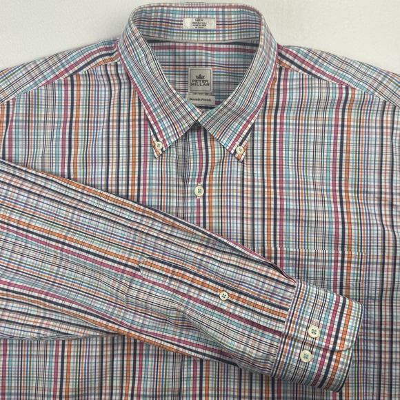 Peter Millar Other - Peter Millar Seaside‎ Finish Multicolor Button Up Shirt Cotton Men's Size Large